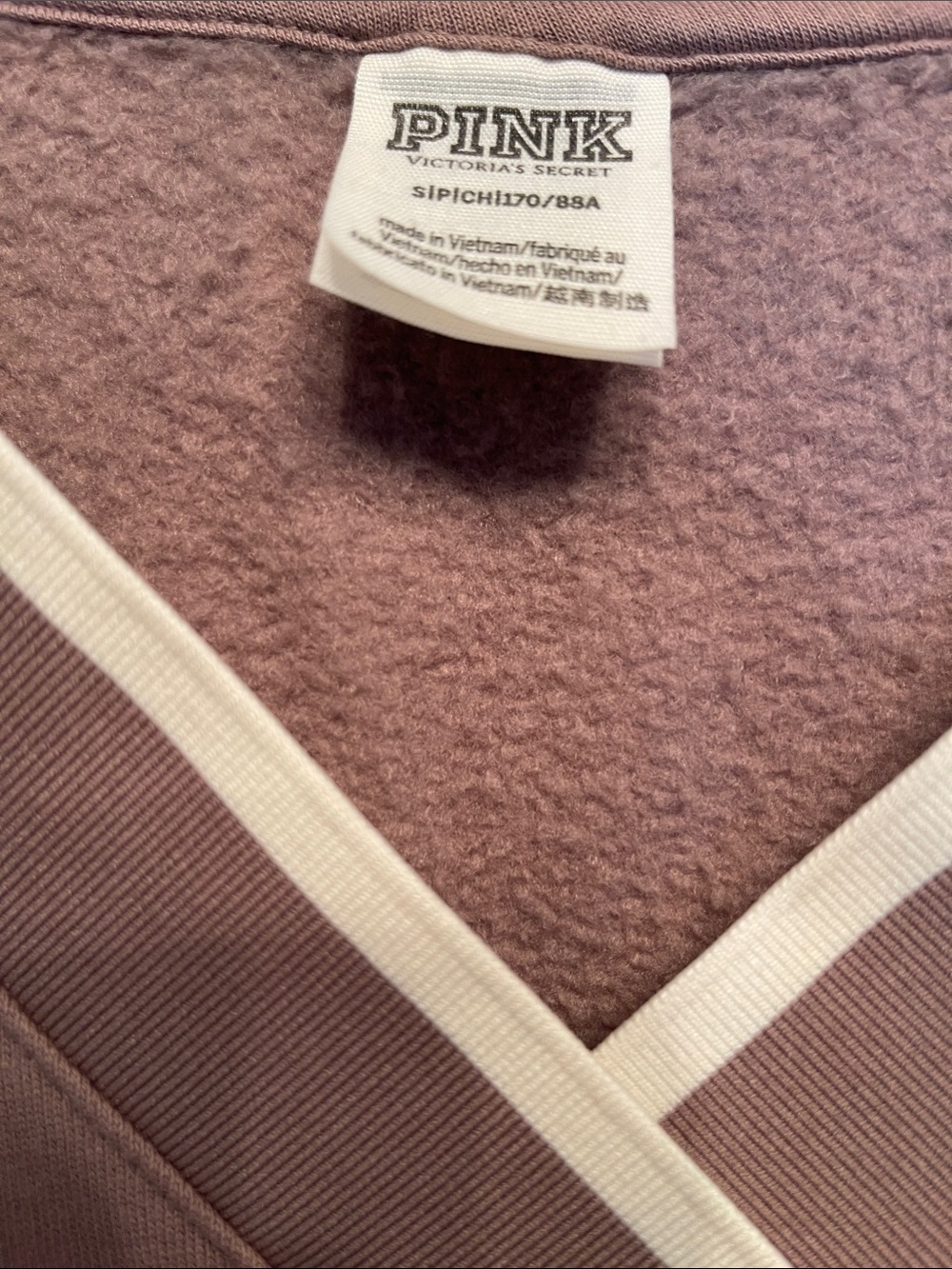 PINK Victoria's Secret Dusty Rose V-Neck Sweatshirt & Wide-Leg Joggers Set - Picture 4 of 4